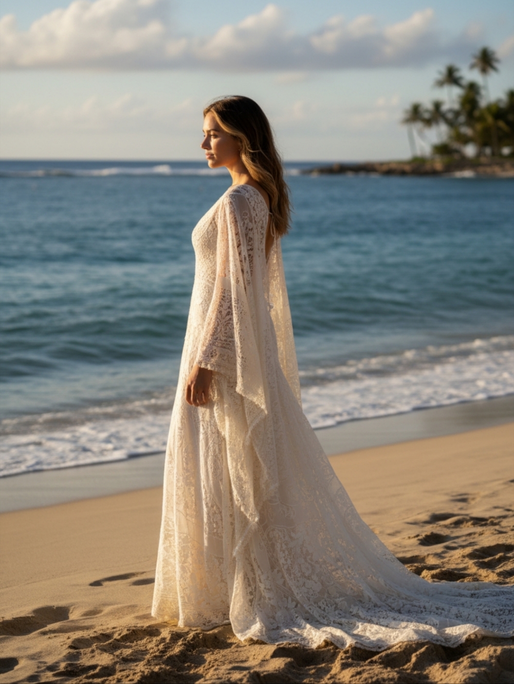 Boho Repurpose Linen Wedding Maternity Dress